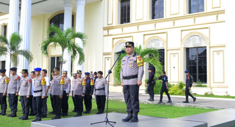 Polda Jambi Gelar Apel Pengamanan Malam Natal 2025, Siagakan 185 Personel Operasi Lilin